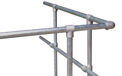 Railing made of galvanized steel