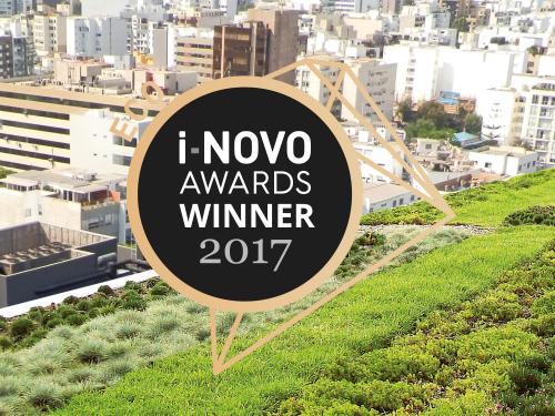 Green roof with i-NOVO Awards 2017 logo