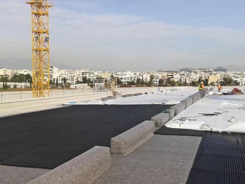 Protectodrain® PD 250 and Filter Sheet TG during green roof installation